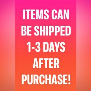 🧡I can ship out items 1-3 days after purchase!